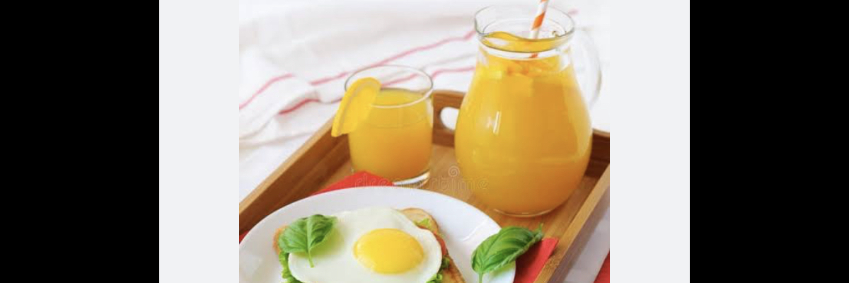 ter ovo e suco no café da manha do vila